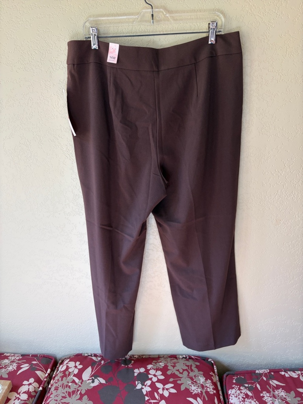 NWT dressbarn 2 Way Stretch Brown Straight Leg Pants - Picture 3 of 14